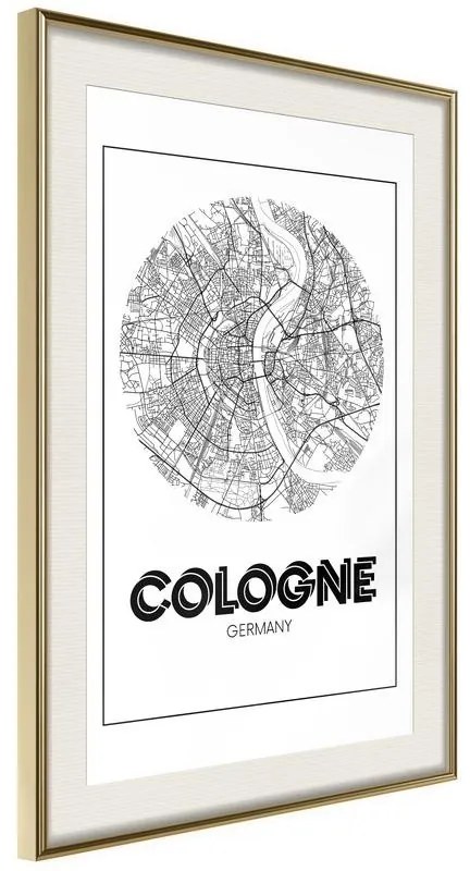 Poster City Map: Cologne (Round)