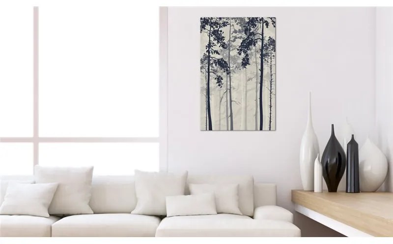 Quadro Forest In Fog  Colore Nero, Dimensioni e Misure 40x60