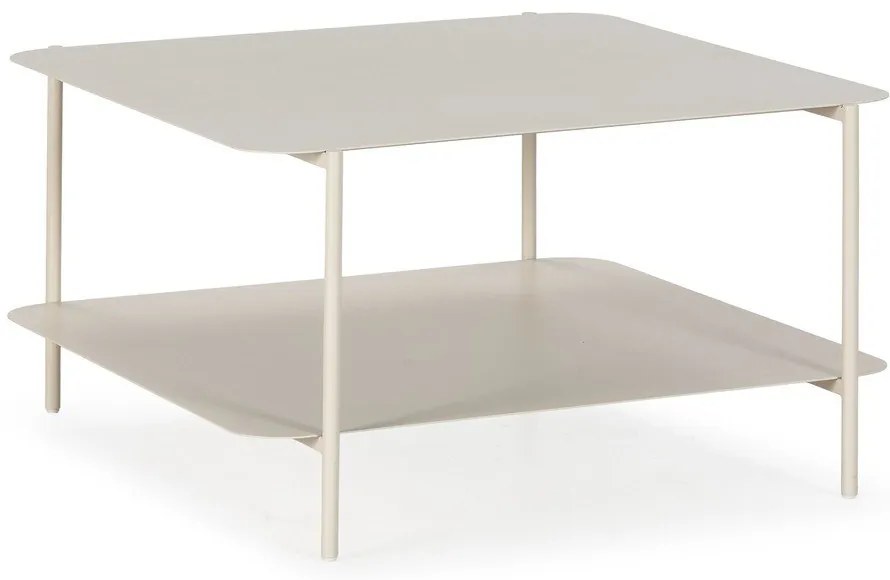 Tavolino da salotto color crema in metallo 70x73 cm Beatrix – MOME