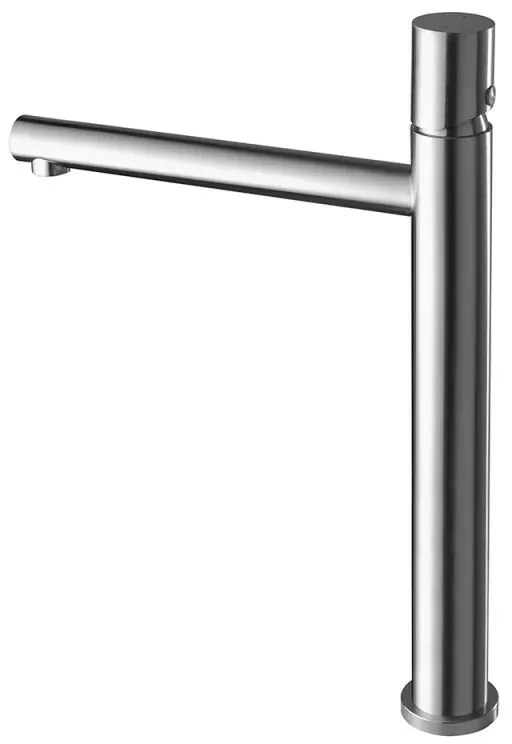 Miscelatore lavabo alto satinato senza leva in acciaio inox Gemini