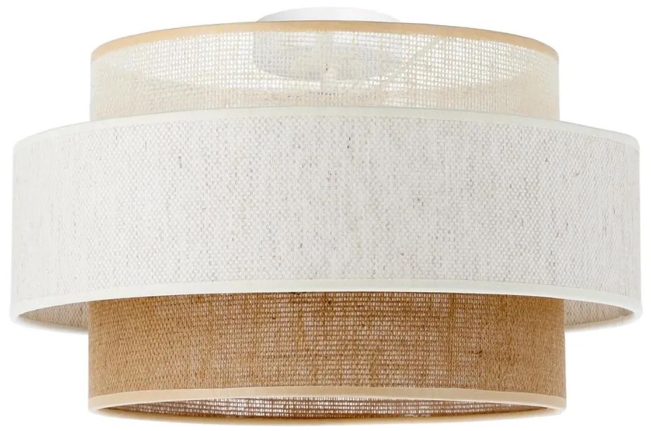 Plafoniera BOHO 1xE27/60W/230V Ø 40 cm bianco/iuta