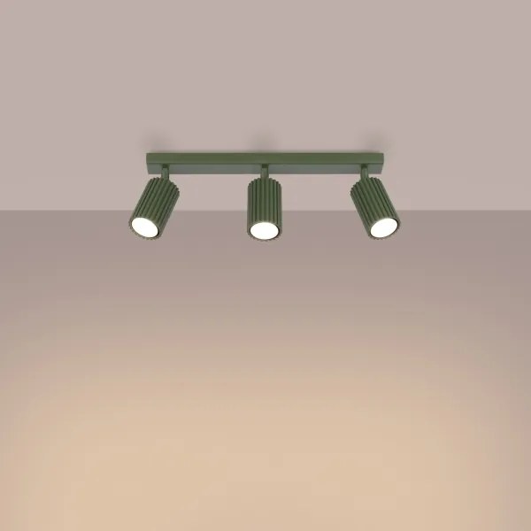 Sollux SL.1619 - Faretto KARBON 3xGU10/10W/230V verde