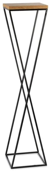 Portafiori LOFT 100x24 cm nero/marrone