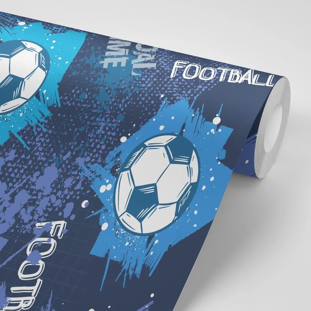 Carta da parati – Pallone da Calcio in Blu