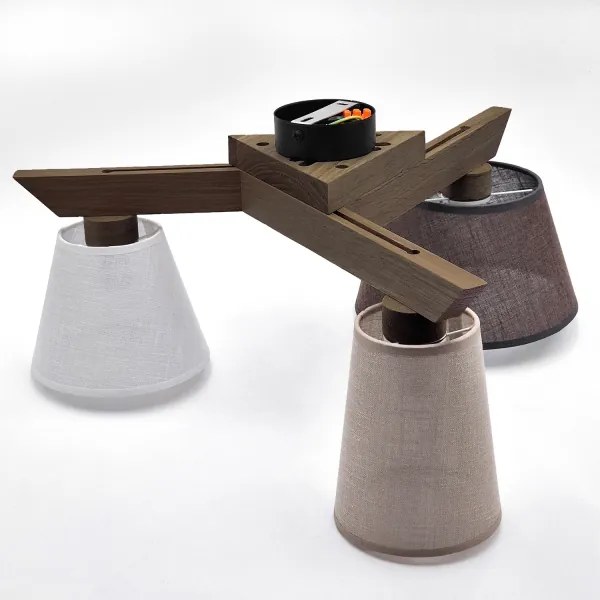 Brilagi - Lampadario LED ANTHONY 3xE14/40W/230V rovere noce