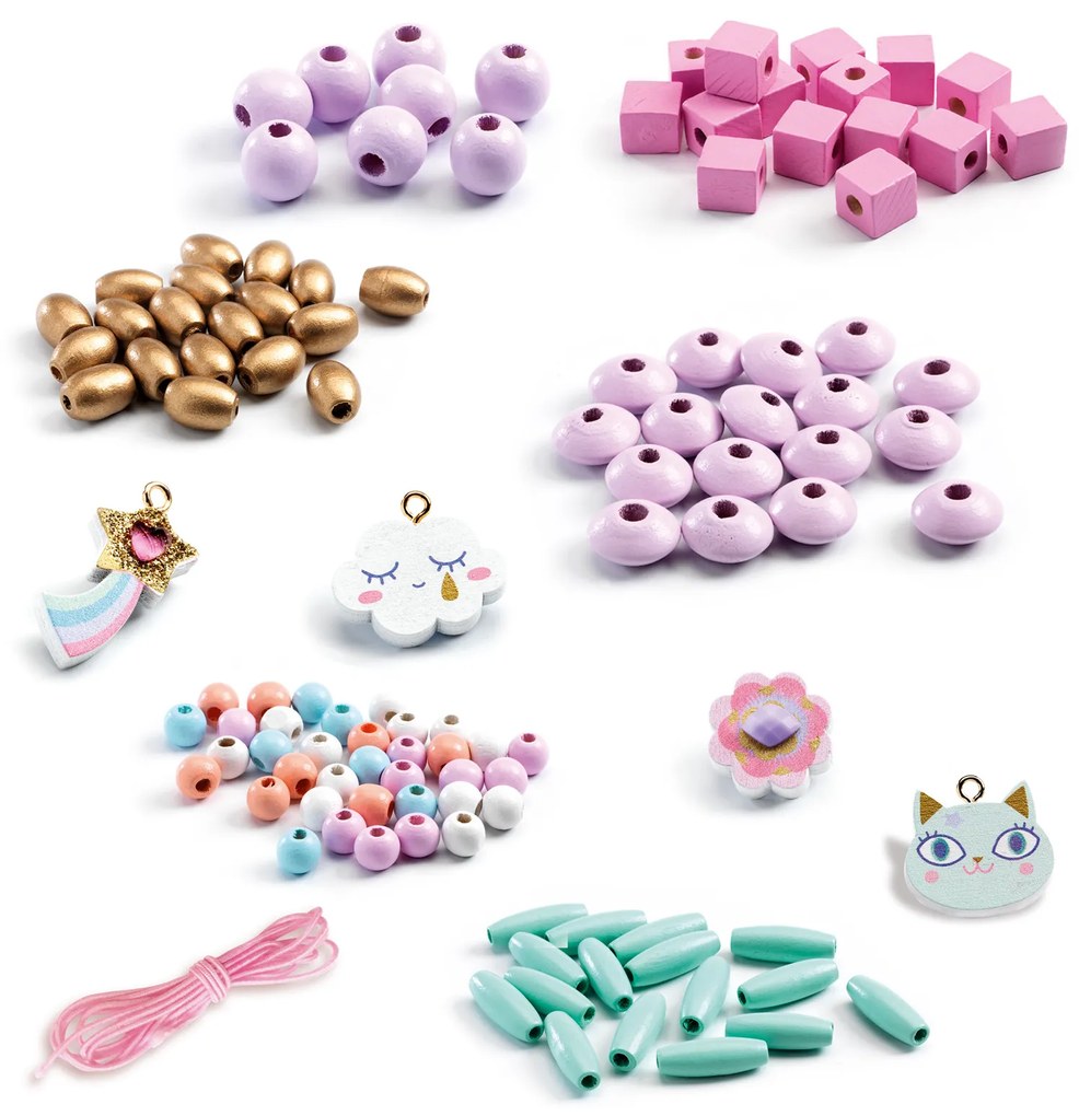 Perline in legno - arcobaleno