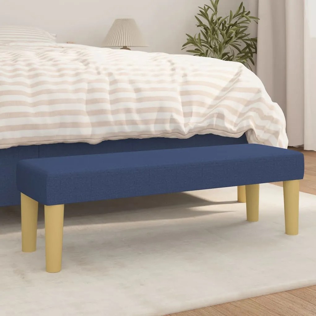 Panca Blu 100x30x30 Cm İn Tessuto /