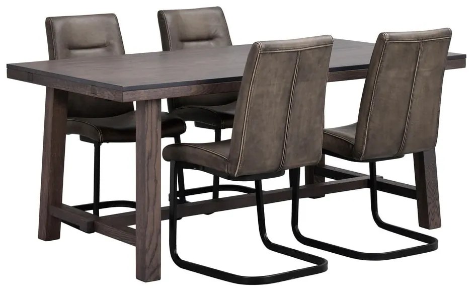 Tavolo da pranzo in rovere marrone scuro 170 x 95 cm Brooklyn - Rowico