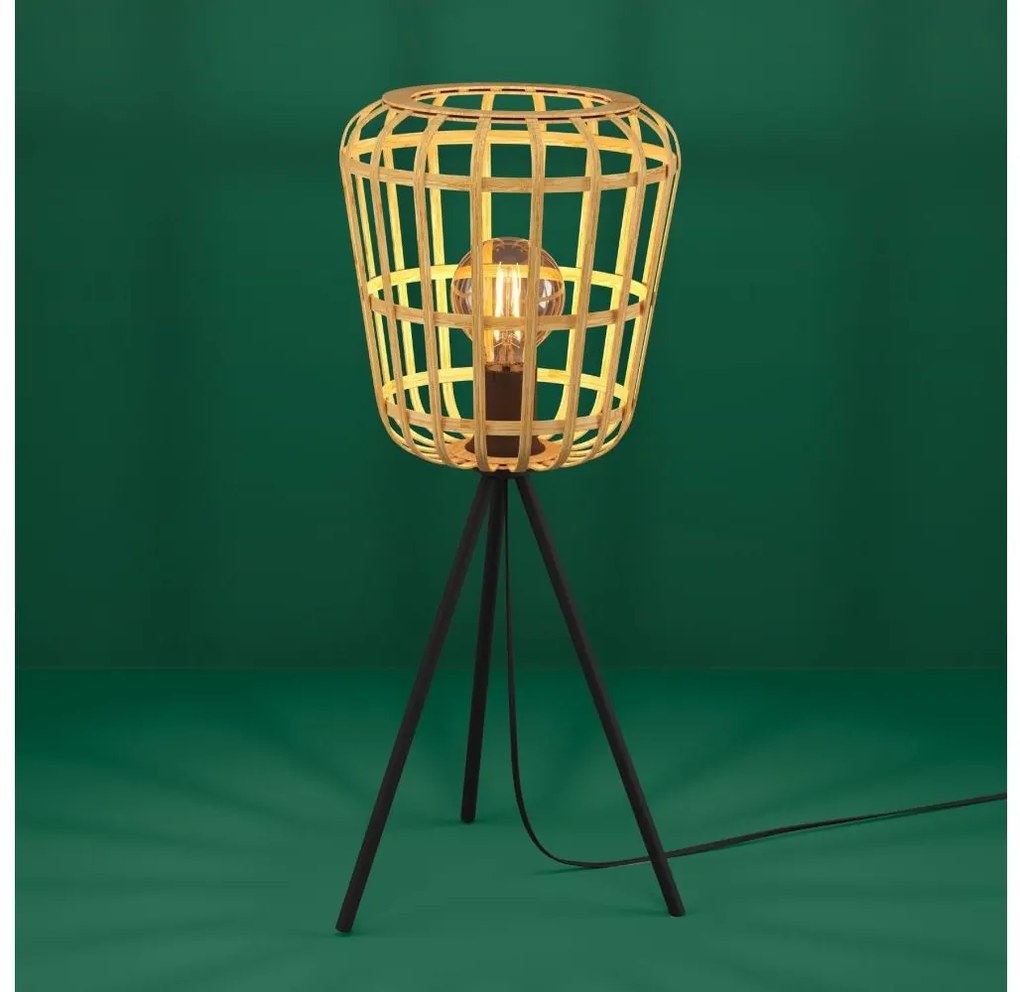 Eglo 390154 - Lampada da tavolo MONTEZUELO 1xE27/40W/230V bambù