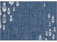 Tappeto blu pesci interno ed esterno 280x200 cm