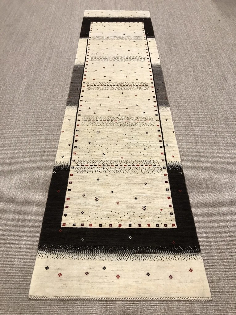 Loribaft Tappeto 80x330 Beige (Iran) Annodato A Mano