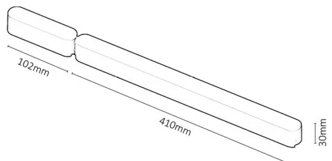 Rabalux 70208-Alimentazione per le luci del sistema ferroviario LiTrack 80W/24V Wi-Fi 10,2+41 cm
