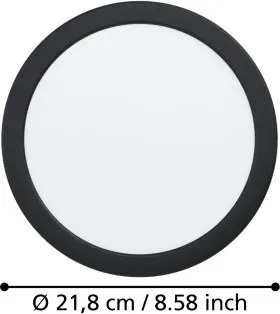Eglo 901389 - Faretto da incasso LED FUEVA LED/18,5W/230V Ø 21,6 cm nero