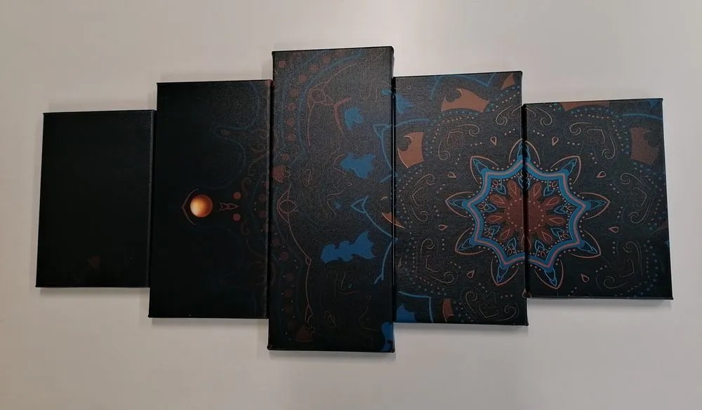 Quadri 5 pezzi – Mandala di lusso