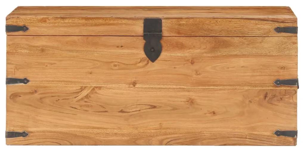 Baule 90x40x40 cm in legno massello di acacia