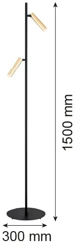 Argon 7083 - Lampada con piedistallo TORRE 2xG9/6W/230V nero/ottone