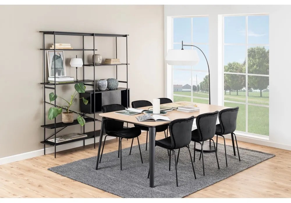 Libreria nera 172x188x27 cm Angus – Actona