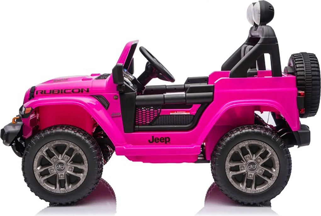 Macchina Elettrica per Bambini Jeep Wrangler Rubicon 12V con Telecomando Rosa...
