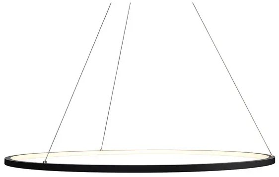 Gloria LED Lampada a Sospensione Ø80 Slim Nero - Antidark