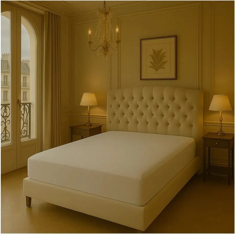 Lenzuolo con angoli bianco in cotone renforcé 200x140 cm Ranforce – Mila Home Luxury