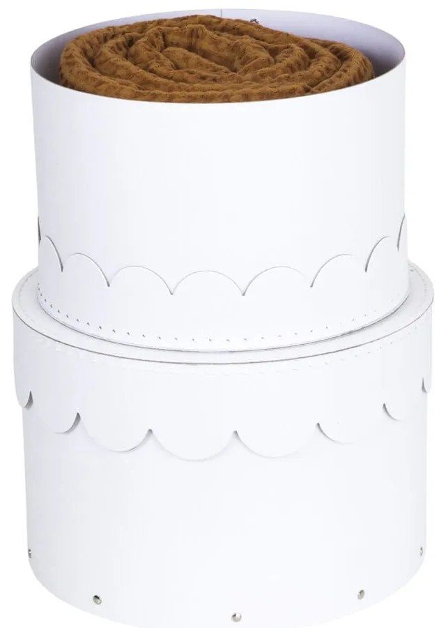 Scatole in set con coperchio bianche in cartone 2 pz ø 26x17,5 cm Wilma Paper Laminate – Bigso