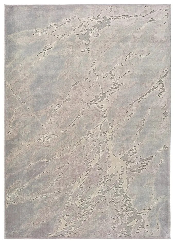 Tappeto in viscosa grigio e beige , 200 x 300 cm Margot Marble - Universal