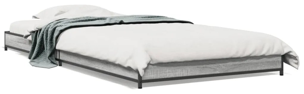 Giroletto Grigio Sonoma 100x200 Cm Legno Multistrato E Metallo /