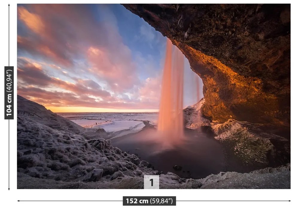 Carta da parati Grotta a cascata 104x70 cm