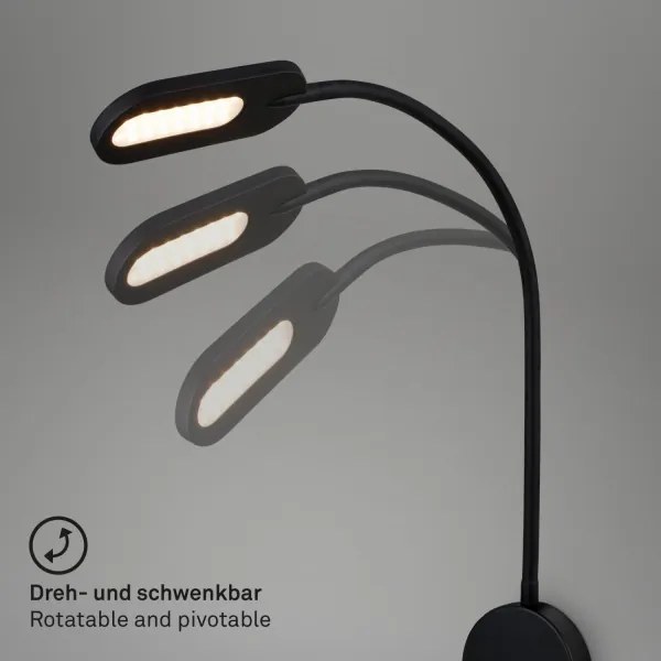 Briloner 2177015 - LED Dimmerabile flexible wall lampada LED/6W/230V nero