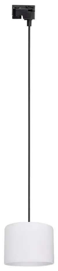 Lampadario su filo per sistema a binario TRACER 1xE27/15W/230V diametro 20 cm nero/bianco