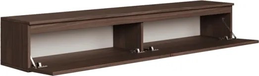 Mobile TV Sospeso 175 cm 2 Ante A Ribalta Noce Scuro Lume