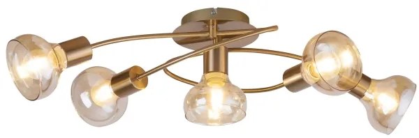 Rabalux 5552 - Lampadario fisso HOLLY 5xE14/40W/230V oro