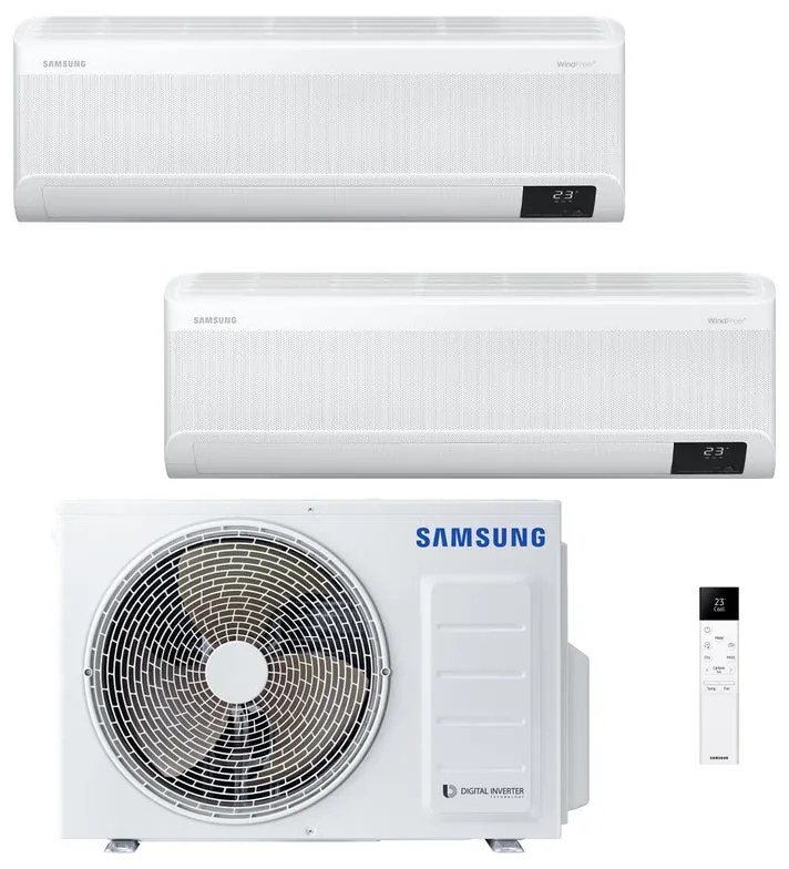 Condizionatore a muro multisplit SAMSUNG Dualsplit 4kW WindFree Elite 9+12 BTU classe A+++