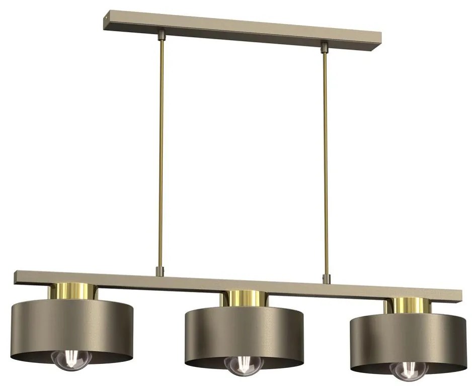 Lampadario a sospensione con filo MARTI 3xE27/15W/230V ottone/oro