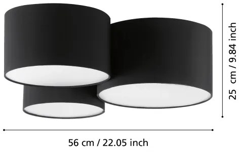 Eglo 99508 - Plafoniera  PASTORE 3xE27/60W/230V