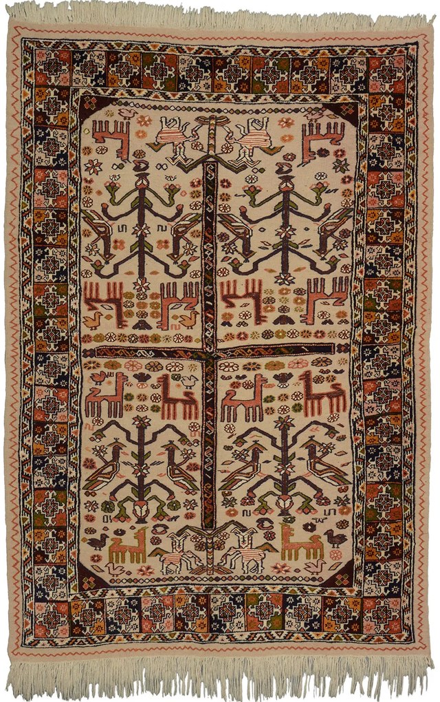 Kilim Tappeto orientale 130x180 Beige (Afghanistan) Tessuto A Mano
