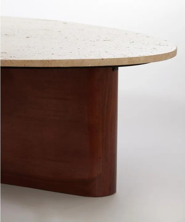 Tavolino marrone 72x90 cm Mahelona - Light &amp; Living