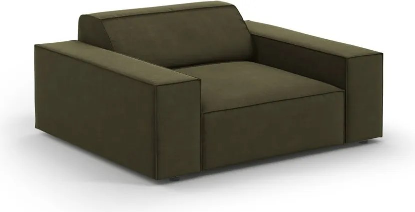 Poltrona verde con rivestimento in velluto Jodie – Micadoni Home