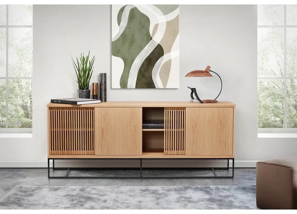 Cassettiera bassa in rovere naturale 188x75 cm Ende - Woodman