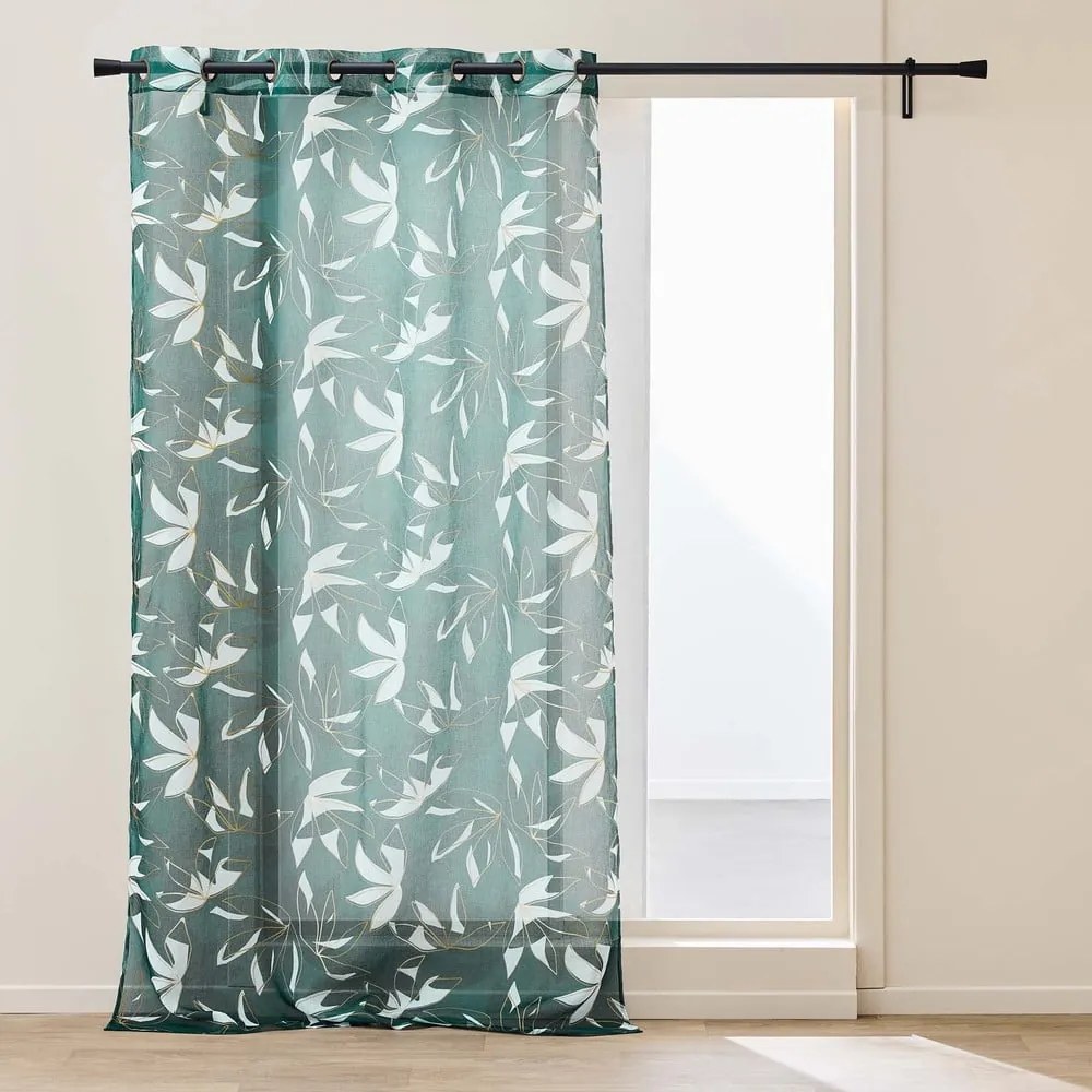 Tenda sottile verde in voile 140x280 cm Elsa – douceur d'intérieur