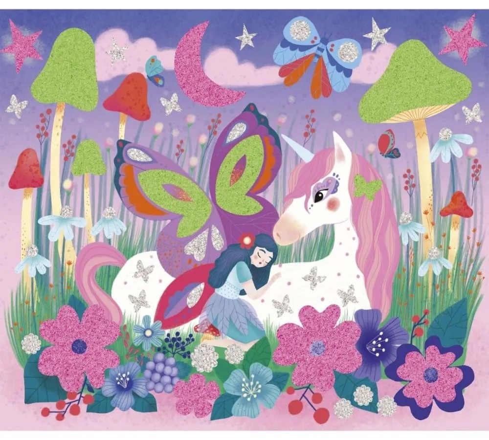 Magic Fairies - Adesivi di gommapiuma e sabbia fosforescente
