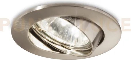 Swing faretto orientabile 45° 1 luce attacco gu10 nickel d.8,2cm