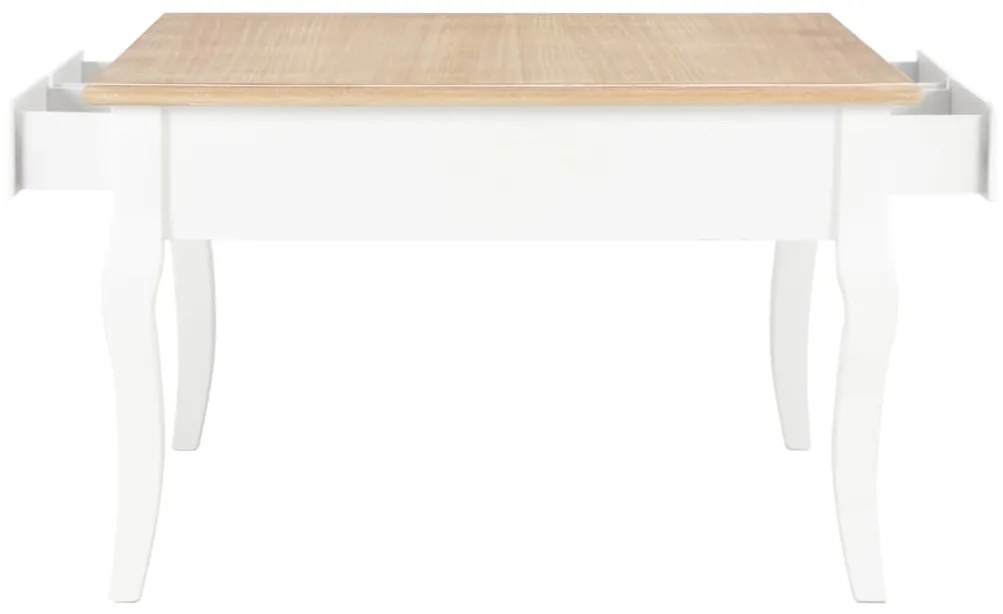 Tavolino da caffè bianco 80x80x50 cm in legno