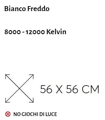 Stella Natalizia LED, 56x56cm, IP44 Colore Bianco Freddo 8000 - 12000 °K