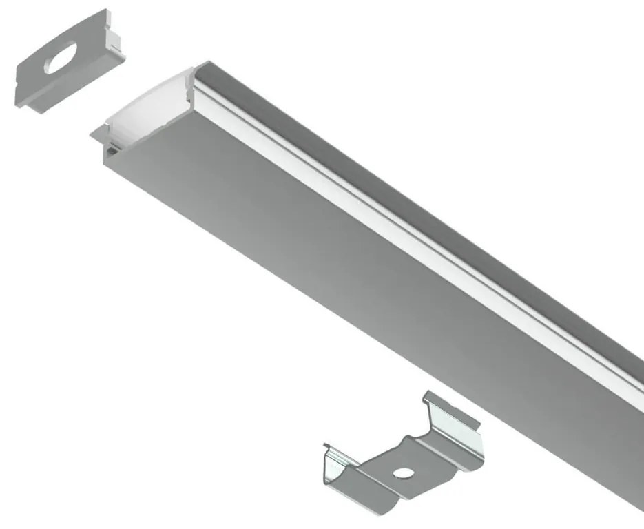 Profilo Incasso per Doppia Striscia LED 1m e 2m Variante Lunghezza Profilo 1 metro