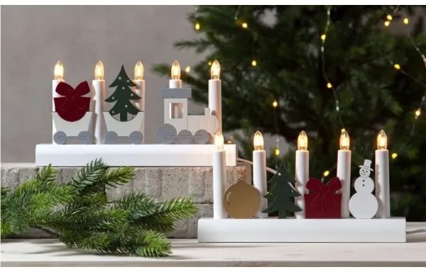 Eglo 410405 - Candeliere natalizio JULIA 5xE10/3W/230V