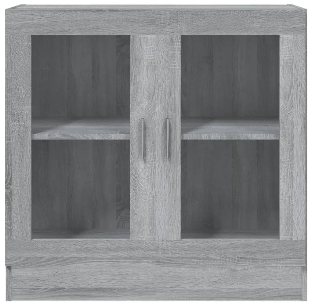 Mobile vetrina grigio sonoma 82,5x30,5x80 cm legno multistrato