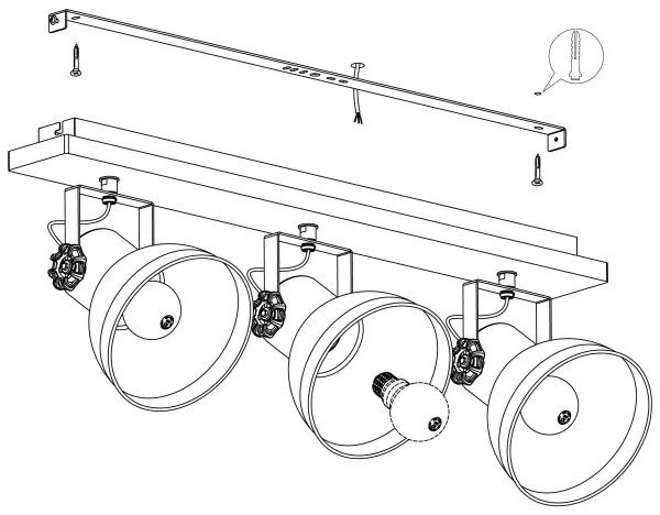 Eglo 49652 - Faretto BARNSTAPLE 3xE27/40W/230V