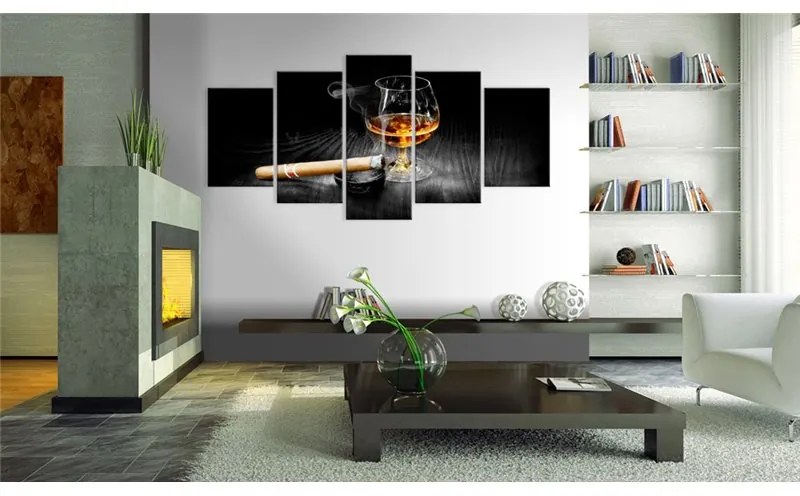 Quadro  Moment of glory  black and white  Colore bianco e nero, Dimensioni e Misure 100x50