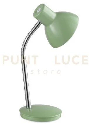 Play  lampada da tavolo in metallo flex colore verde  attacco e14